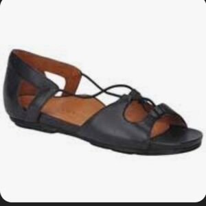 L'Amour Des Pieds Darron Black Leather Women's Sandals 8.5